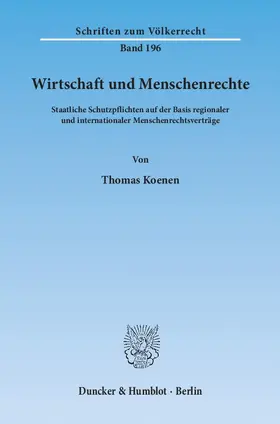 Koenen |  Wirtschaft und Menschenrechte | eBook | Sack Fachmedien