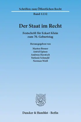 Breuer / Weiß / Epiney |  Der Staat im Recht | eBook | Sack Fachmedien