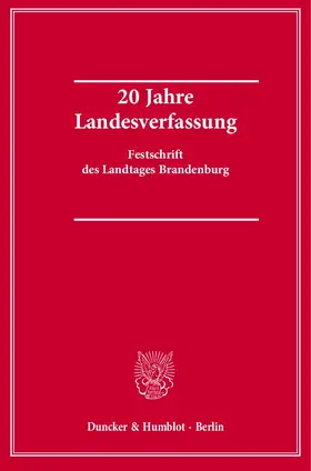 Fritsch |  20 Jahre Landesverfassung | eBook | Sack Fachmedien