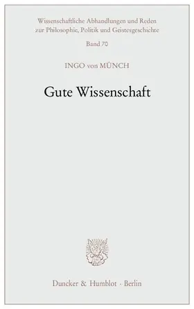 Münch |  Gute Wissenschaft | eBook | Sack Fachmedien