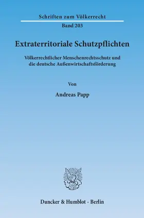 Papp |  Extraterritoriale Schutzpflichten | eBook | Sack Fachmedien