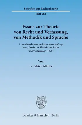 Müller |  Essais zur Theorie von Recht und Verfassung, von Methodik und Sprache | eBook | Sack Fachmedien