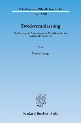 Lange |  Zweckveranlassung | eBook | Sack Fachmedien