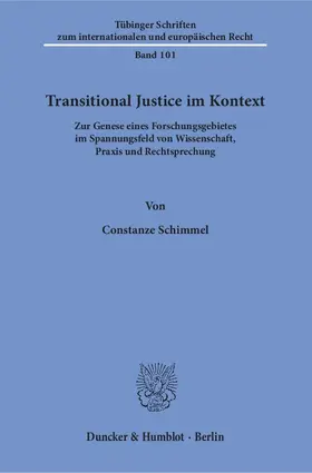 Schimmel |  Transitional Justice im Kontext | eBook | Sack Fachmedien