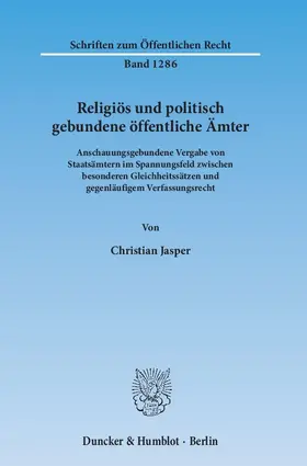 Jasper |  Religiös und politisch gebundene öffentliche Ämter | eBook | Sack Fachmedien