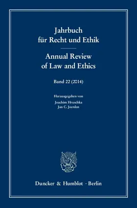 Hruschka / Joerden |  Jahrbuch für Recht und Ethik - Annual Review of Law and Ethics. | eBook | Sack Fachmedien