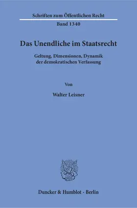 Leisner |  Das Unendliche im Staatsrecht | eBook | Sack Fachmedien