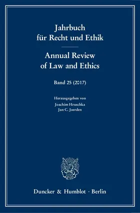 Hruschka / Joerden |  Jahrbuch für Recht und Ethik - Annual Review of Law and Ethics. | eBook | Sack Fachmedien