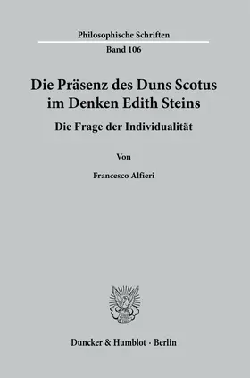 Alfieri | Die Präsenz des Duns Scotus im Denken Edith Steins. | E-Book | sack.de