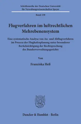 Heß |  Flugverfahren im luftrechtlichen Mehrebenensystem | eBook | Sack Fachmedien