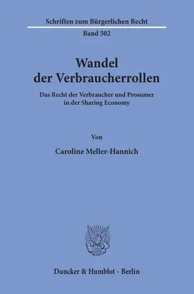 Meller-Hannich |  Wandel der Verbraucherrollen | eBook | Sack Fachmedien