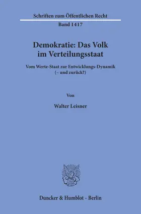 Leisner |  Demokratie: Das Volk im Verteilungsstaat | eBook | Sack Fachmedien