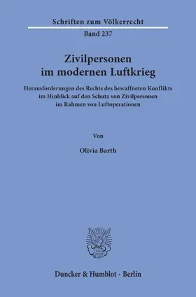 Barth |  Zivilpersonen im modernen Luftkrieg. | eBook | Sack Fachmedien