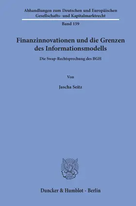Seitz | Finanzinnovationen und die Grenzen des Informationsmodells. | E-Book | www2.sack.de