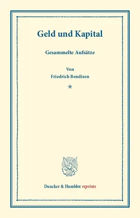 Bendixen | Geld und Kapital | E-Book | sack.de