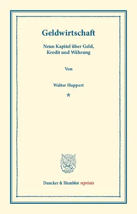 Huppert | Geldwirtschaft | E-Book | sack.de
