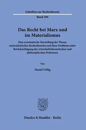 Uhlig |  Das Recht bei Marx und im Materialismus. | eBook | Sack Fachmedien