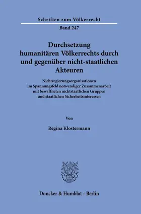 Klostermann |  Durchsetzung humanitären Völkerrechts durch und gegenüber nicht-staatlichen Akteuren. | eBook | Sack Fachmedien