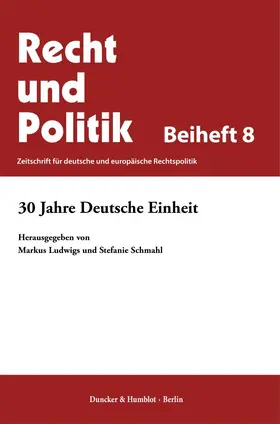 Ludwigs / Schmahl |  30 Jahre Deutsche Einheit. | eBook | Sack Fachmedien