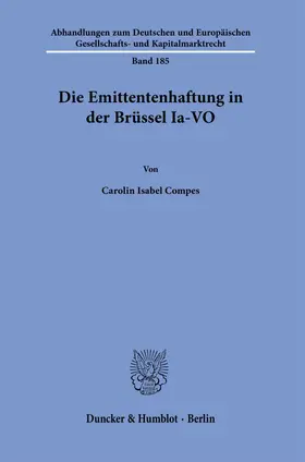 Compes | Die Emittentenhaftung in der Brüssel Ia-VO. | E-Book | sack.de
