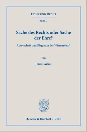 Völkel |  Sache des Rechts oder Sache der Ehre? | eBook | Sack Fachmedien