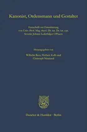 Rees / Niemand / Kalb |  Kanonist, Ordensmann und Gestalter. | eBook | Sack Fachmedien