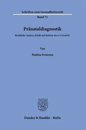 Svensson |  Pränataldiagnostik. | eBook | Sack Fachmedien