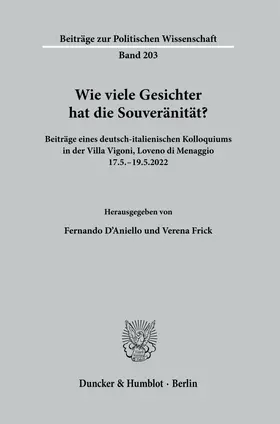 D'Aniello / Frick |  Wie viele Gesichter hat die Souveränität? | eBook | Sack Fachmedien