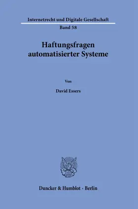 Essers |  Haftungsfragen automatisierter Systeme. | eBook | Sack Fachmedien