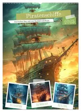 CALVENDO / Gierok-Latnaik |  Piratenschiffe (Wandkalender 2025 DIN A2 hoch), CALVENDO Monatskalender | Sonstiges |  Sack Fachmedien