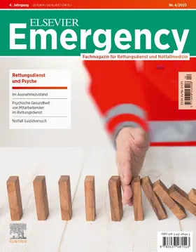 Schwarz / Gollwitzer / Grusnick |  ELSEVIER Emergency. Rettungsdienst & Psyche. 4/2023 | Buch |  Sack Fachmedien