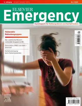 Flake / Gollwitzer / Grusnick |  ELSEVIER Emergency. Vulnerable Patientengruppen. 1/2025: Fachmagazin für Rettungsdienst und Notfallmedizin | Buch |  Sack Fachmedien