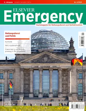 Flake / Gollwitzer / Grusnick |  ELSEVIER Emergency.  Rettungsdienst und Politik. 4/2025 | Buch |  Sack Fachmedien