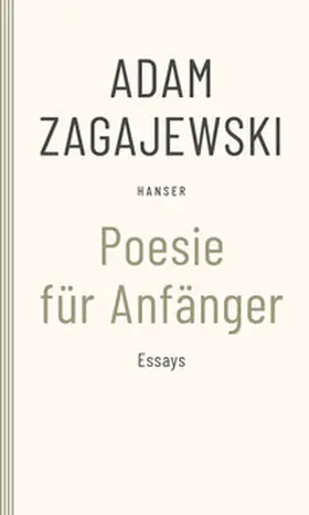 Zagajewski |  Poesie für Anfänger | Buch |  Sack Fachmedien