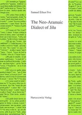 Fox |  The Neo-Aramaic Dialect of Jilu | Buch |  Sack Fachmedien