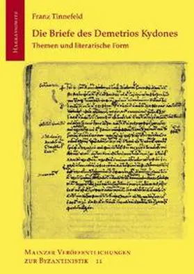 Tinnefeld |  Die Briefe des Demetrios Kydones | Buch |  Sack Fachmedien