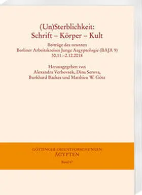 Verbovsek / Serova / Backes |  (Un) Sterblichkeit: Schrift – Körper – Kult | Buch |  Sack Fachmedien