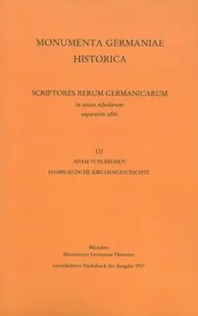 Schmeidler |  Adam von Bremen, Hamburgische Kirchengeschichte | Buch |  Sack Fachmedien
