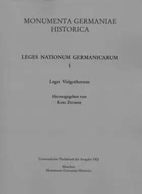 Zeumer |  Leges Visigothorum | Buch |  Sack Fachmedien