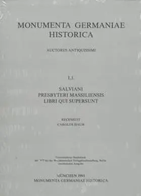Halm |  Salviani presbyteri Massiliensis Libri qui supersunt | Buch |  Sack Fachmedien