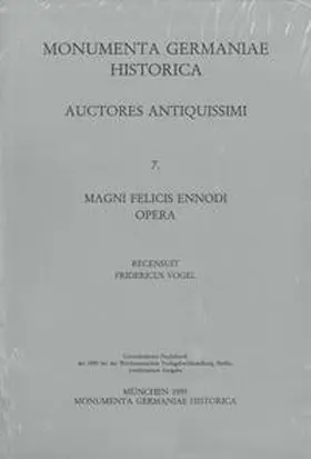 Vogel |  Magni Felicis Ennodi Opera | Buch |  Sack Fachmedien