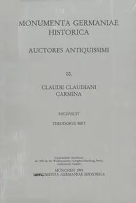 Birt |  Claudii Claudiani Carmina | Buch |  Sack Fachmedien