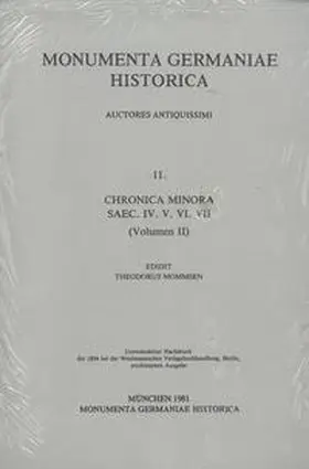 Mommsen |  Chronica minora saec. IV. V. VI. VII. | Buch |  Sack Fachmedien