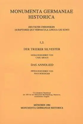 Kraus / Roediger |  Der Trierer Silvester. Das Annolied | Buch |  Sack Fachmedien
