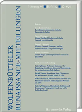 Föcking / Leonhardt / Pfisterer | Wolfenbütteler Renaissance-Mitteilungen 40 (2019/2020) 1+2 | Buch | 978-3-447-18362-8 | sack.de