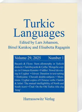 Johanson / Karakoç / Ragagnin |  Turkic Languages 29 (2025) 1 | Buch |  Sack Fachmedien