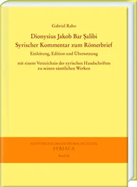 Rabo |  Dionysius Jakob Bar Salibi. Syrischer Kommentar zum Römerbrief | eBook | Sack Fachmedien