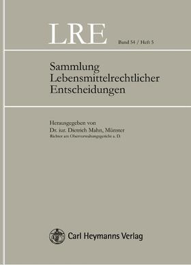 Mahn |  Sammlung Lebensmittelrechtliche Entscheidung LRE | Buch |  Sack Fachmedien