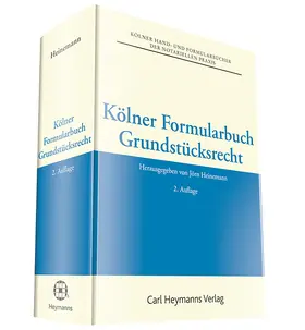 Heinemann |  Kölner Formularbuch Grundstücksrecht | Buch |  Sack Fachmedien