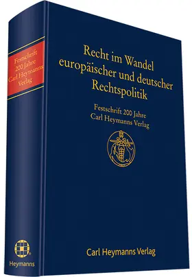Bormann / Filges / Graf-Schlicker |  Recht im Wandel deutscher und europäischer Rechtspolitik | Buch |  Sack Fachmedien